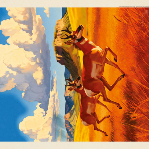 Wind Cave National Park: Antelope At Play 100 Jigsaw Puzzle 3D Modell
