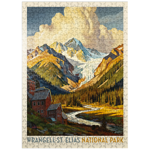 puzzleplate Wrangell-St. Elias National Park: Shady Valley 500 Jigsaw Puzzle