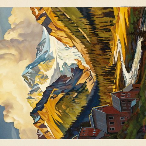 Wrangell-St. Elias National Park: Shady Valley 500 Jigsaw Puzzle 3D Modell