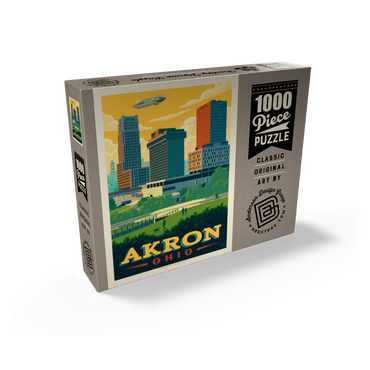 Akron, Ohio Skyline 1000 Jigsaw Puzzle box view2