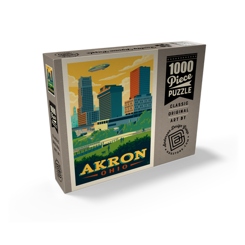 Akron, Ohio Skyline 1000 Jigsaw Puzzle box view2