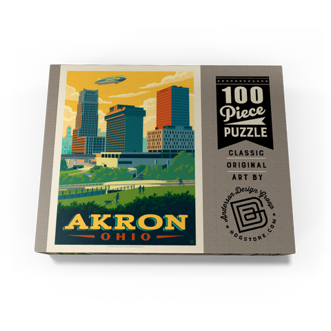 Akron, Ohio Skyline 100 Jigsaw Puzzle box view3