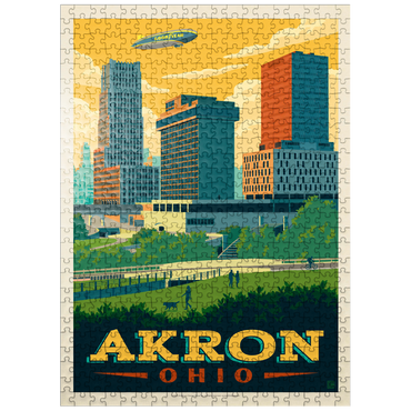 puzzleplate Akron, Ohio Skyline 500 Jigsaw Puzzle