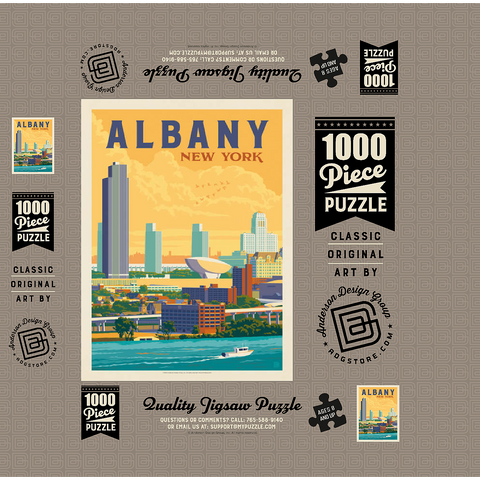 Albany, New York 1000 Jigsaw Puzzle box 3D Modell