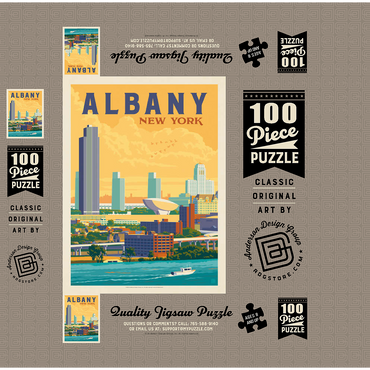 Albany, New York 100 Jigsaw Puzzle box 3D Modell