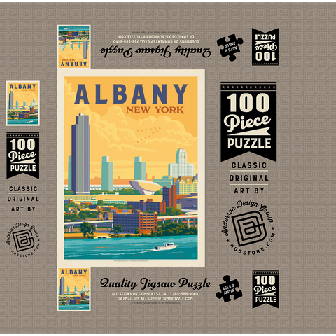 Albany, New York 100 Jigsaw Puzzle box 3D Modell
