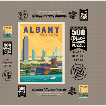 Albany, New York 500 Jigsaw Puzzle box 3D Modell