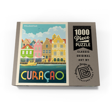 Curaçao: Willemstad Waterfront with Colorful Dutch Architecture 1000 Jigsaw Puzzle box view3