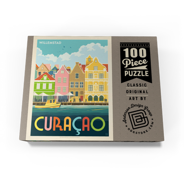 Curaçao: Willemstad Waterfront with Colorful Dutch Architecture 100 Jigsaw Puzzle box view3