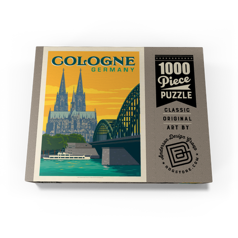 Germany: Cologne Skyline with Cathedral and Hohenzollern Bridge 1000 Jigsaw Puzzle box view3