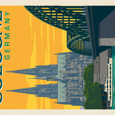 Germany: Cologne Skyline with Cathedral and Hohenzollern Bridge 1000 Jigsaw Puzzle 3D Modell