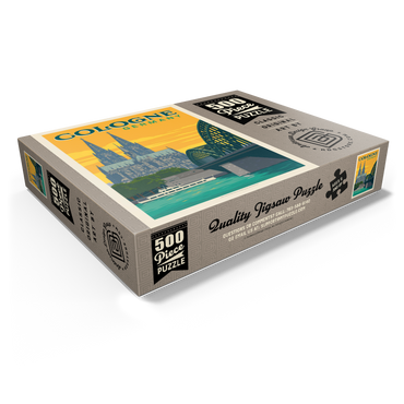 Germany: Cologne Skyline with Cathedral and Hohenzollern Bridge 500 Jigsaw Puzzle box view1