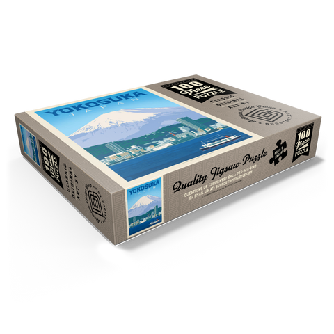 Japan: Yokosuka Waterfront with Mount Fuji and Cityscape 100 Jigsaw Puzzle box view1