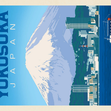 Japan: Yokosuka Waterfront with Mount Fuji and Cityscape 100 Jigsaw Puzzle 3D Modell