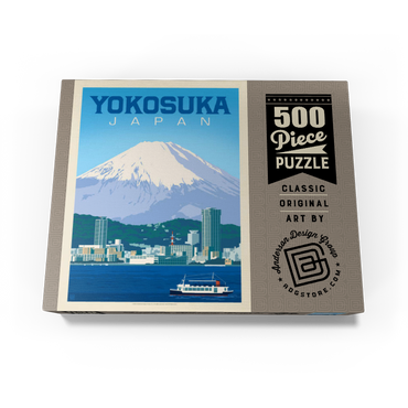 Japan: Yokosuka Waterfront with Mount Fuji and Cityscape 500 Jigsaw Puzzle box view3