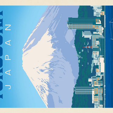 Japan: Yokosuka Waterfront with Mount Fuji and Cityscape 500 Jigsaw Puzzle 3D Modell