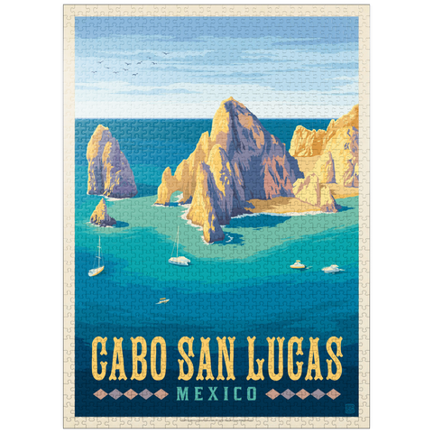 puzzleplate Cabo San Lucas Mexico - El Arco Rock Formations and Turquoise Sea 1000 Jigsaw Puzzle
