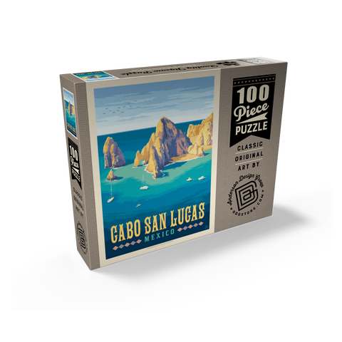 Cabo San Lucas Mexico - El Arco Rock Formations and Turquoise Sea 100 Jigsaw Puzzle box view2