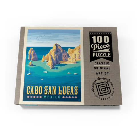 Cabo San Lucas Mexico - El Arco Rock Formations and Turquoise Sea 100 Jigsaw Puzzle box view3