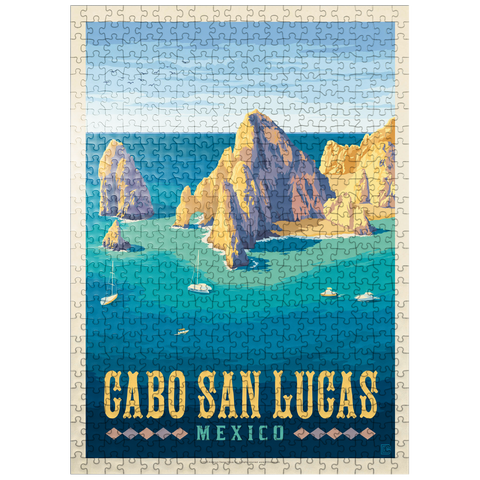 puzzleplate Cabo San Lucas Mexico - El Arco Rock Formations and Turquoise Sea 500 Jigsaw Puzzle
