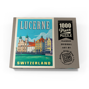 Lucerne Switzerland Waterfront with Historic Architecture 1000 Jigsaw Puzzle box view3