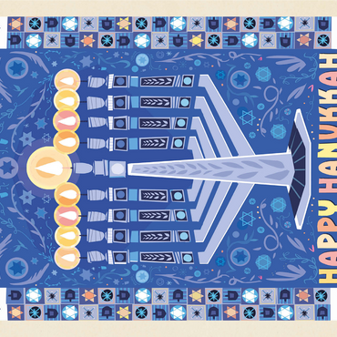 Happy Hanukkah 1000 Jigsaw Puzzle 3D Modell