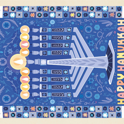 Happy Hanukkah 1000 Jigsaw Puzzle 3D Modell