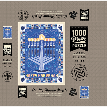 Happy Hanukkah 1000 Jigsaw Puzzle box 3D Modell