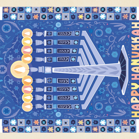 Happy Hanukkah 500 Jigsaw Puzzle 3D Modell