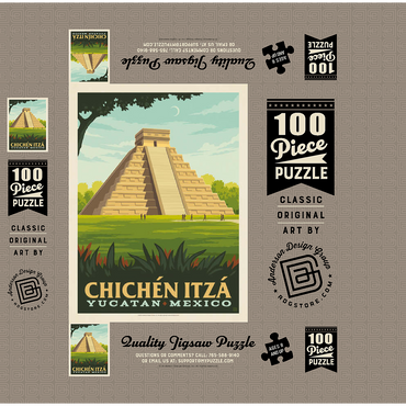 Mexico: Chichén Itzá 100 Jigsaw Puzzle box 3D Modell