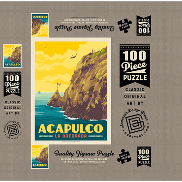 Mexico: Acapulco, La Quebrada 100 Jigsaw Puzzle box 3D Modell