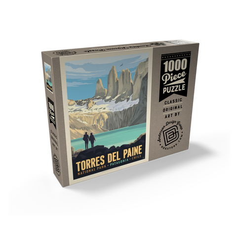 Chile: Torres del Paine National Park (Patagonia) 1000 Jigsaw Puzzle box view2
