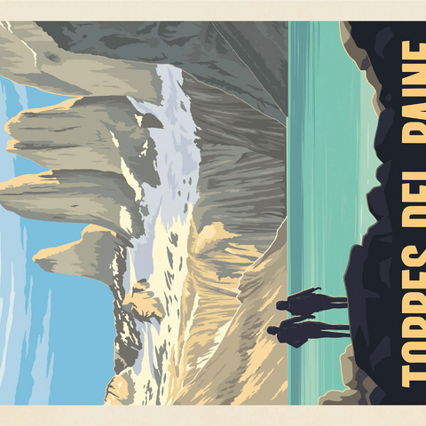 Chile: Torres del Paine National Park (Patagonia) 1000 Jigsaw Puzzle 3D Modell