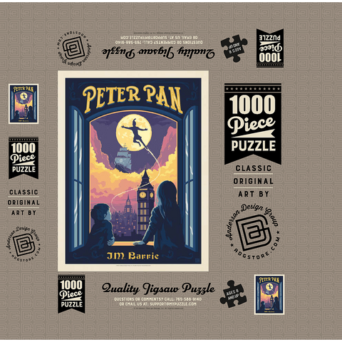 Peter Pan: J.M. Barrie 1000 Jigsaw Puzzle box 3D Modell