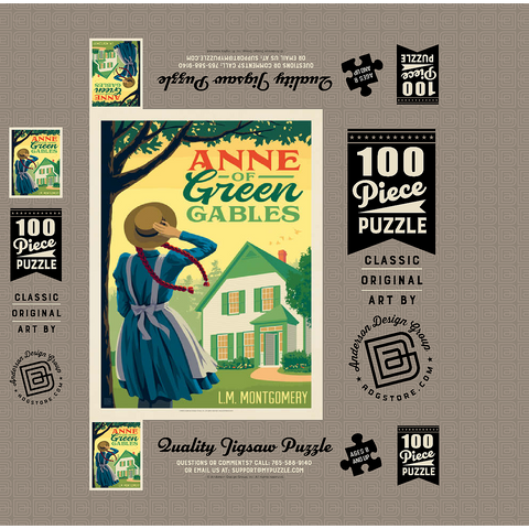 Anne Of Green Gables: Lucy Maud Montgomery 100 Jigsaw Puzzle box 3D Modell