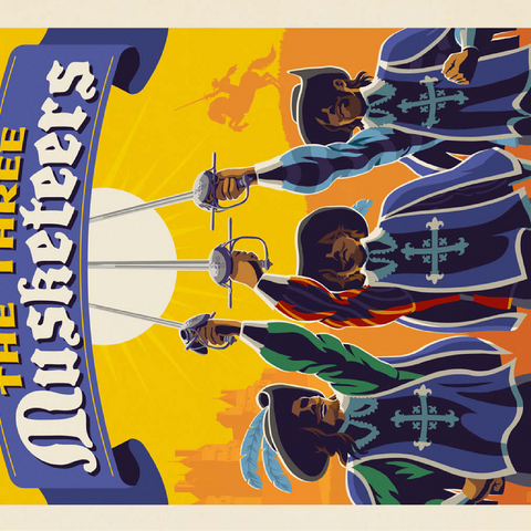 The Three Musketeers: Alexandre Dumas 100 Jigsaw Puzzle 3D Modell