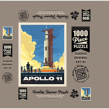 NASA 1969: Apollo 11 Lift-Off 1000 Jigsaw Puzzle box 3D Modell