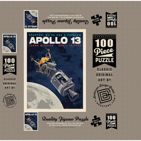 NASA 1970: Apollo 13 100 Jigsaw Puzzle box 3D Modell