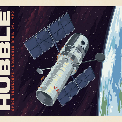 NASA 1990: Hubble Space Telescope 100 Jigsaw Puzzle 3D Modell