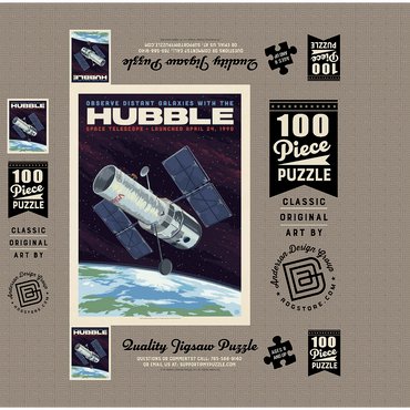 NASA 1990: Hubble Space Telescope 100 Jigsaw Puzzle box 3D Modell