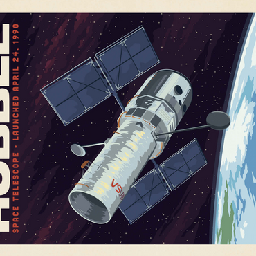 NASA 1990: Hubble Space Telescope 500 Jigsaw Puzzle 3D Modell