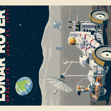 NASA 1971: Apollo 15 Lunar Rover 1000 Jigsaw Puzzle 3D Modell