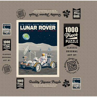 NASA 1971: Apollo 15 Lunar Rover 1000 Jigsaw Puzzle box 3D Modell