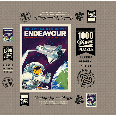 NASA 2011: Space Shuttle Endeavour 1000 Jigsaw Puzzle box 3D Modell