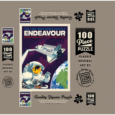 NASA 2011: Space Shuttle Endeavour 100 Jigsaw Puzzle box 3D Modell