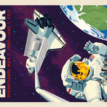 NASA 2011: Space Shuttle Endeavour 500 Jigsaw Puzzle 3D Modell