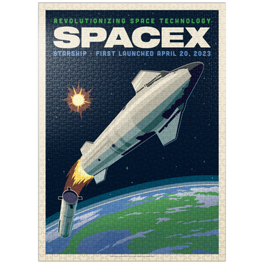 puzzleplate SpaceX Starship: 2023 1000 Jigsaw Puzzle