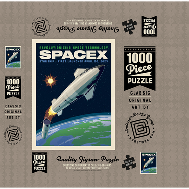 SpaceX Starship: 2023 1000 Jigsaw Puzzle box 3D Modell