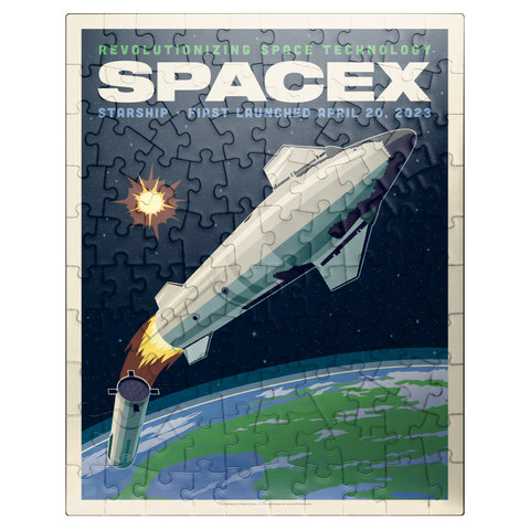 puzzleplate SpaceX Starship: 2023 100 Jigsaw Puzzle