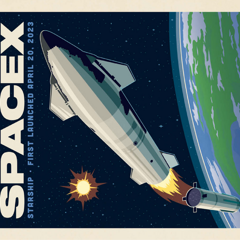 SpaceX Starship: 2023 100 Jigsaw Puzzle 3D Modell